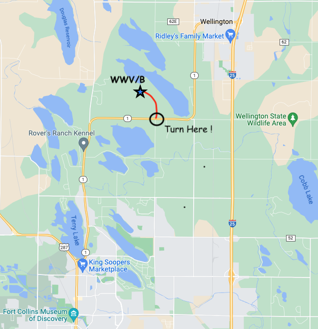 WWV Location Map